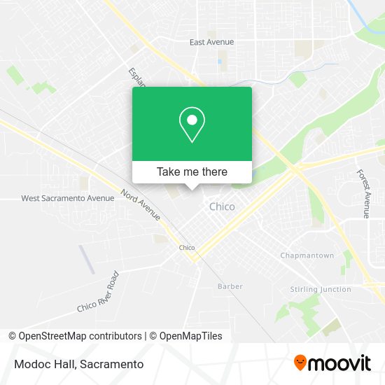 Modoc Hall map