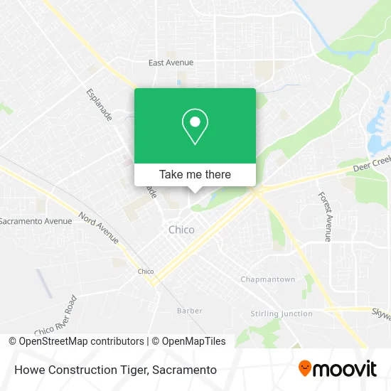 Mapa de Howe Construction Tiger