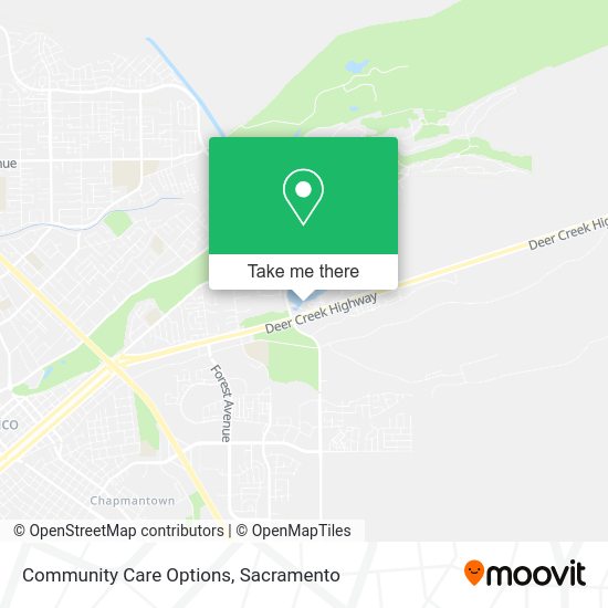 Community Care Options map