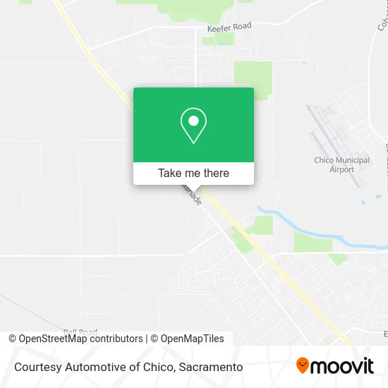 Courtesy Automotive of Chico map