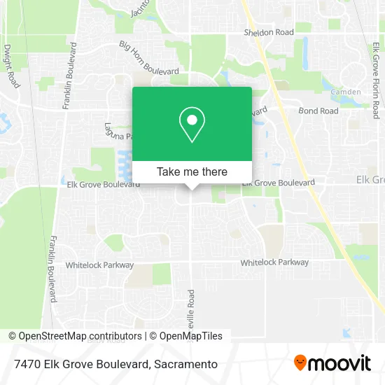 7470 Elk Grove Boulevard map