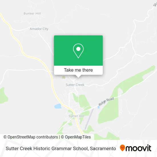Sutter Creek Historic Grammar School map