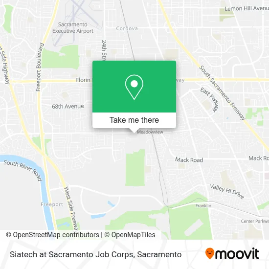 Siatech at Sacramento Job Corps map