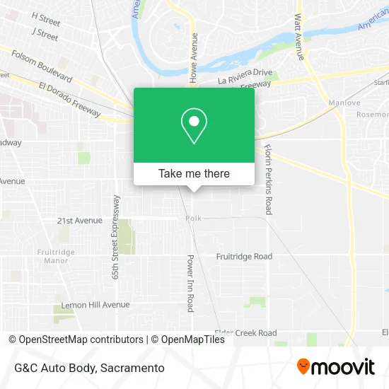 Mapa de G&C Auto Body