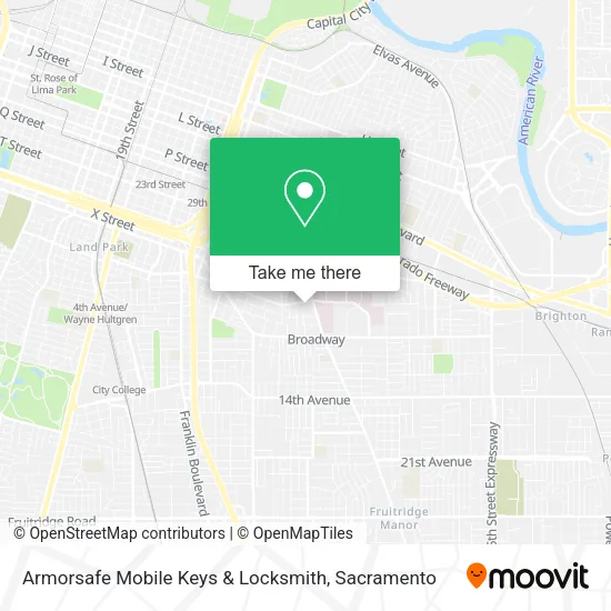 Armorsafe Mobile Keys & Locksmith map