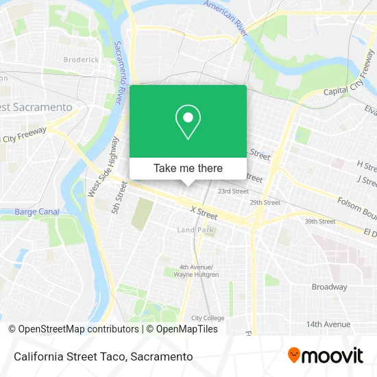 Mapa de California Street Taco