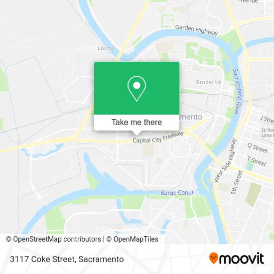 Mapa de 3117 Coke Street