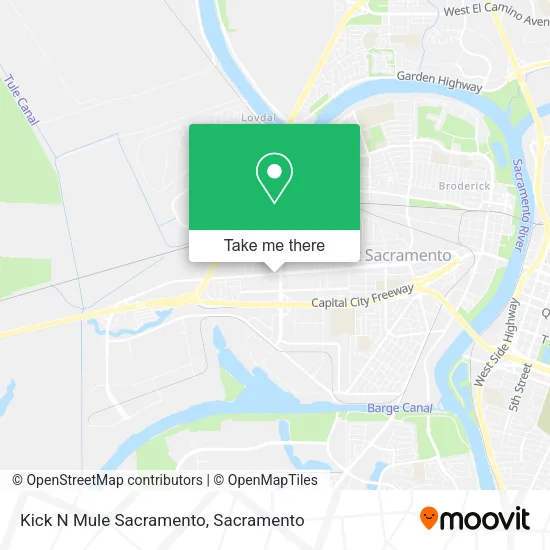 Mapa de Kick N Mule Sacramento