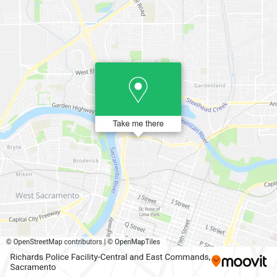 Mapa de Richards Police Facility-Central and East Commands