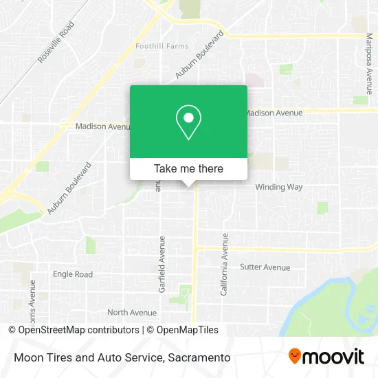 Mapa de Moon Tires and Auto Service