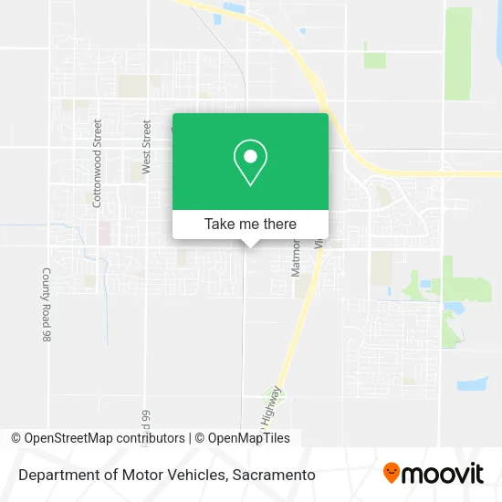 Department of Motor Vehicles map