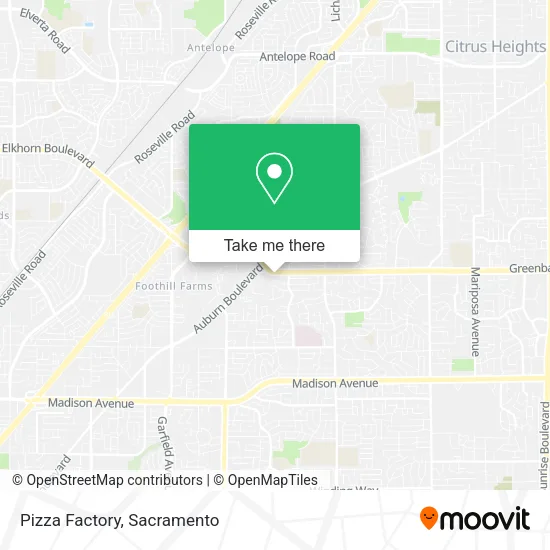 Pizza Factory map