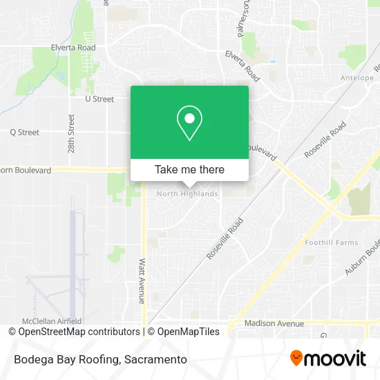 Mapa de Bodega Bay Roofing