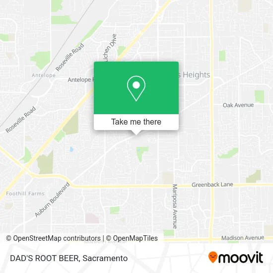 Mapa de DAD'S ROOT BEER