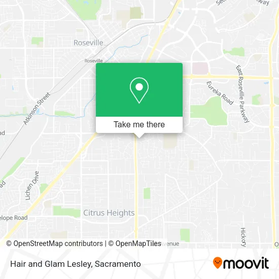 Mapa de Hair and Glam Lesley