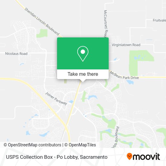 USPS Collection Box - Po Lobby map