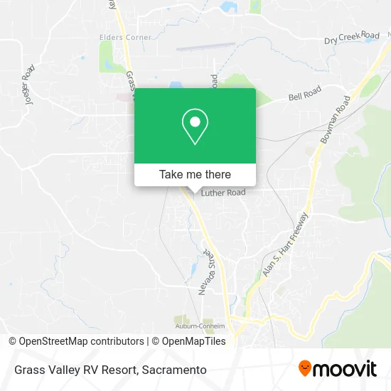 Grass Valley RV Resort map