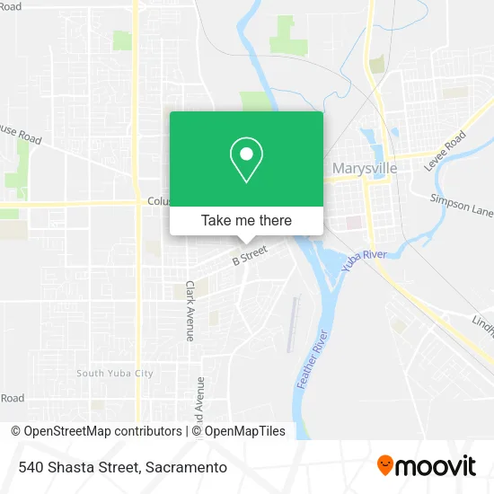 Mapa de 540 Shasta Street