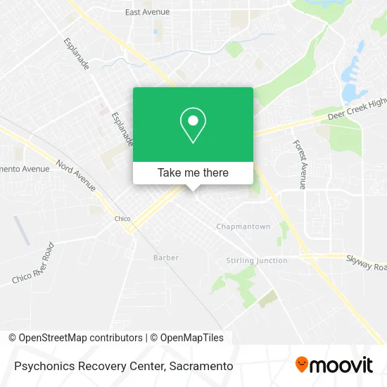Mapa de Psychonics Recovery Center