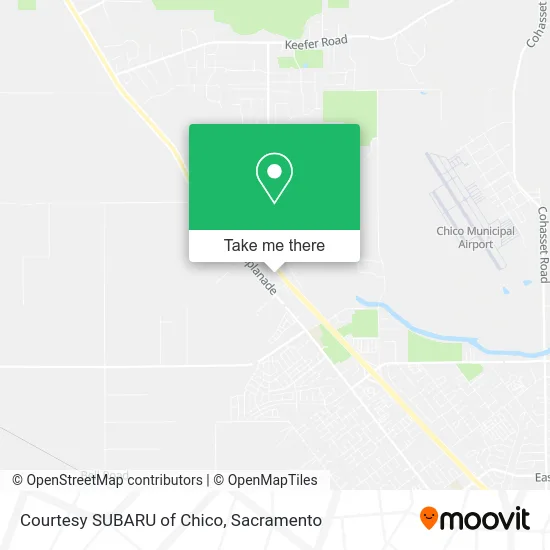 Courtesy SUBARU of Chico map