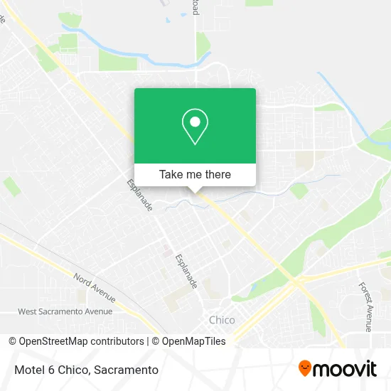 Motel 6 Chico map
