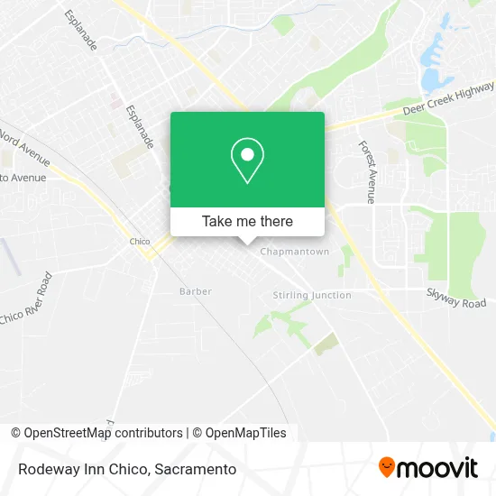 Rodeway Inn Chico map