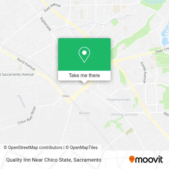 Quality Inn Near Chico State map