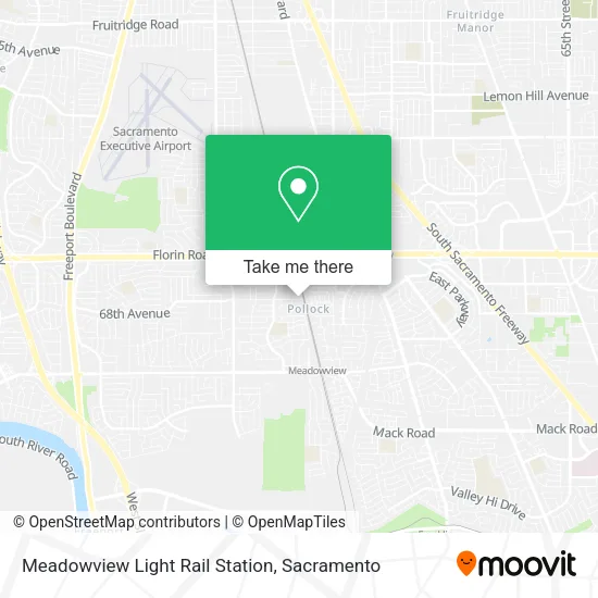 Meadowview Light Rail Station map