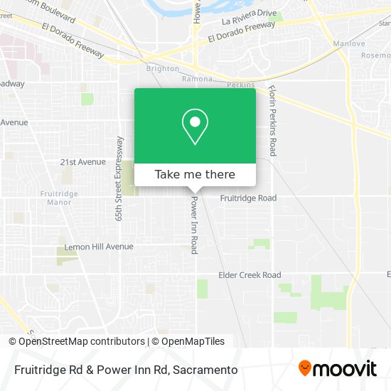 Mapa de Fruitridge Rd & Power Inn Rd