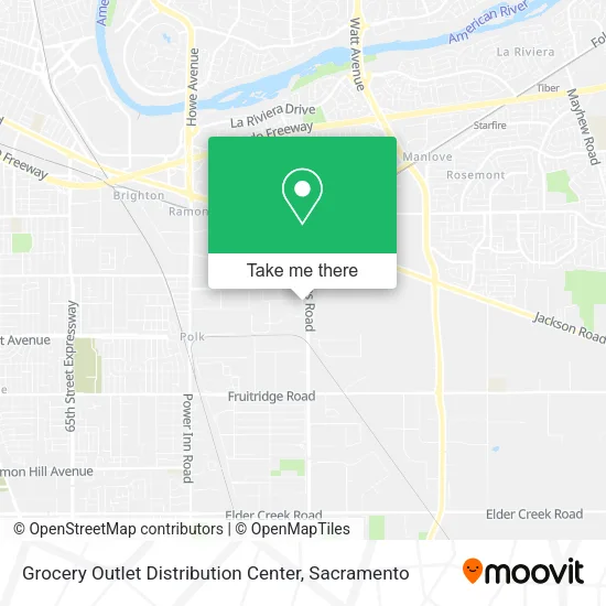 Mapa de Grocery Outlet Distribution Center