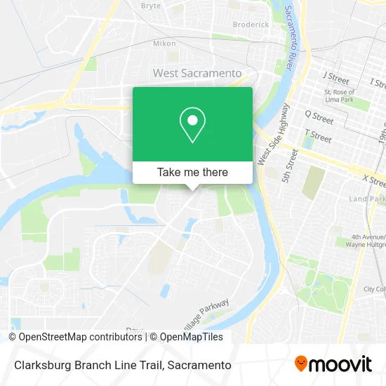 Mapa de Clarksburg Branch Line Trail