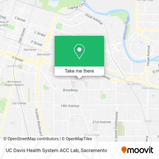 Mapa de UC Davis Health System ACC Lab