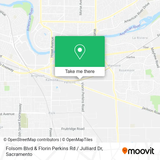 Mapa de Folsom Blvd & Florin Perkins Rd / Julliard Dr