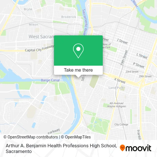 Mapa de Arthur A. Benjamin Health Professions High School