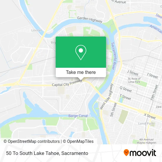 50 To South Lake Tahoe map