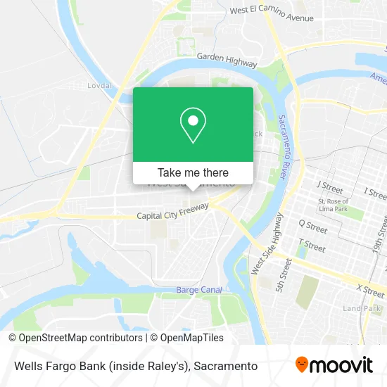 Mapa de Wells Fargo Bank (inside Raley's)