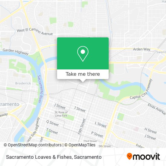 Sacramento Loaves & Fishes map