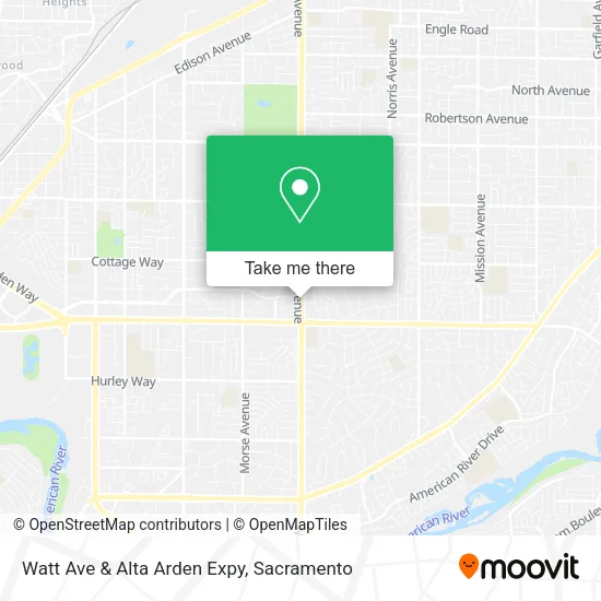 Mapa de Watt Ave & Alta Arden Expy