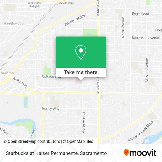 Starbucks at Kaiser Permanente map