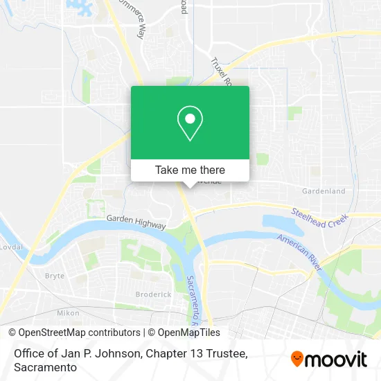 Office of Jan P. Johnson, Chapter 13 Trustee map