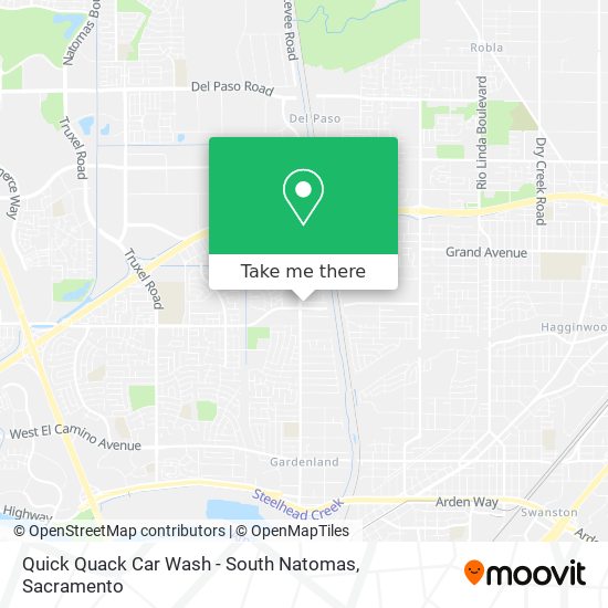 How to get to Quick Quack Car Wash South Natomas in Sacramento