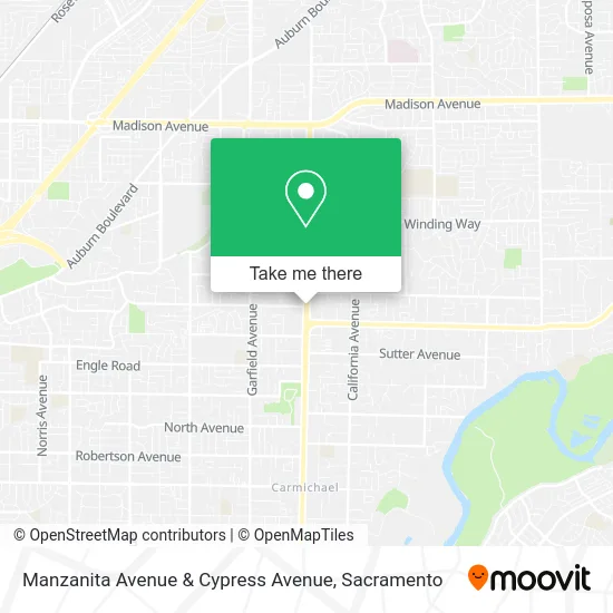 Manzanita Avenue & Cypress Avenue map