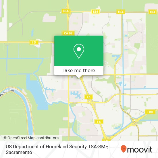 US Department of Homeland Security TSA-SMF map