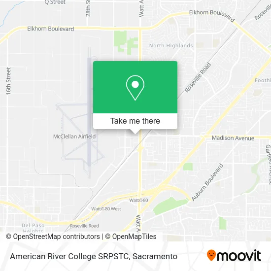 Mapa de American River College SRPSTC