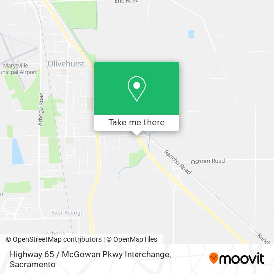 Highway 65 / McGowan Pkwy Interchange map