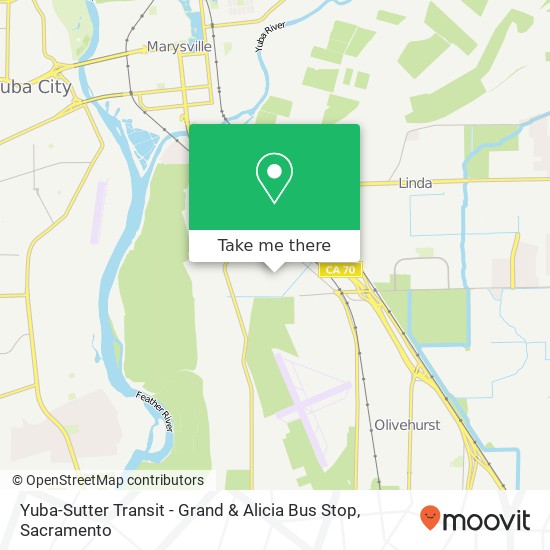 Yuba-Sutter Transit - Grand & Alicia Bus Stop map