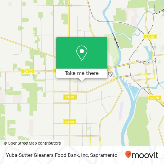 Yuba-Sutter Gleaners Food Bank, Inc map