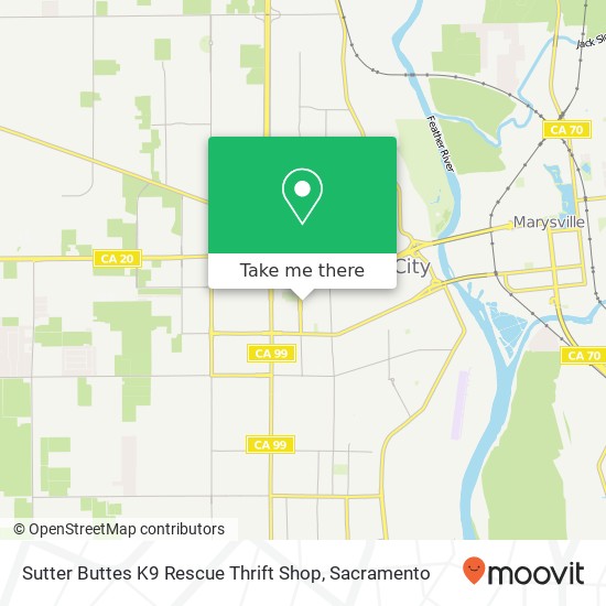 Sutter Buttes K9 Rescue Thrift Shop map