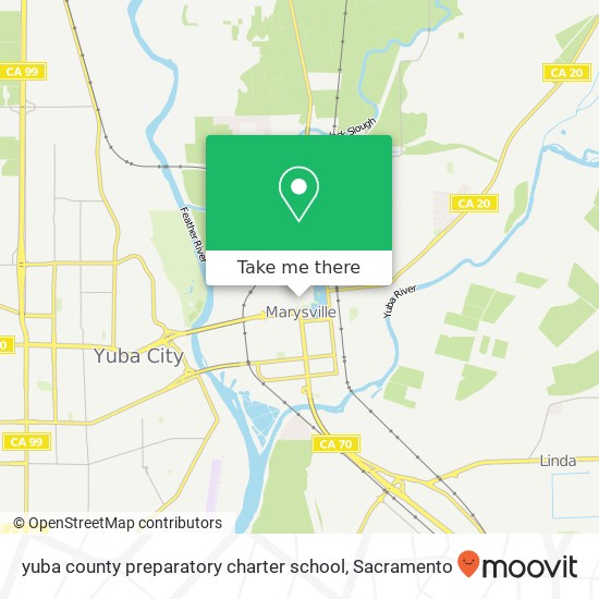 yuba county preparatory charter school map