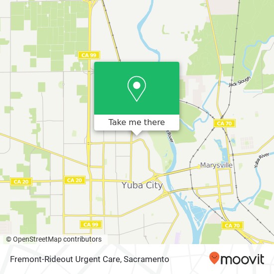 Fremont-Rideout Urgent Care map